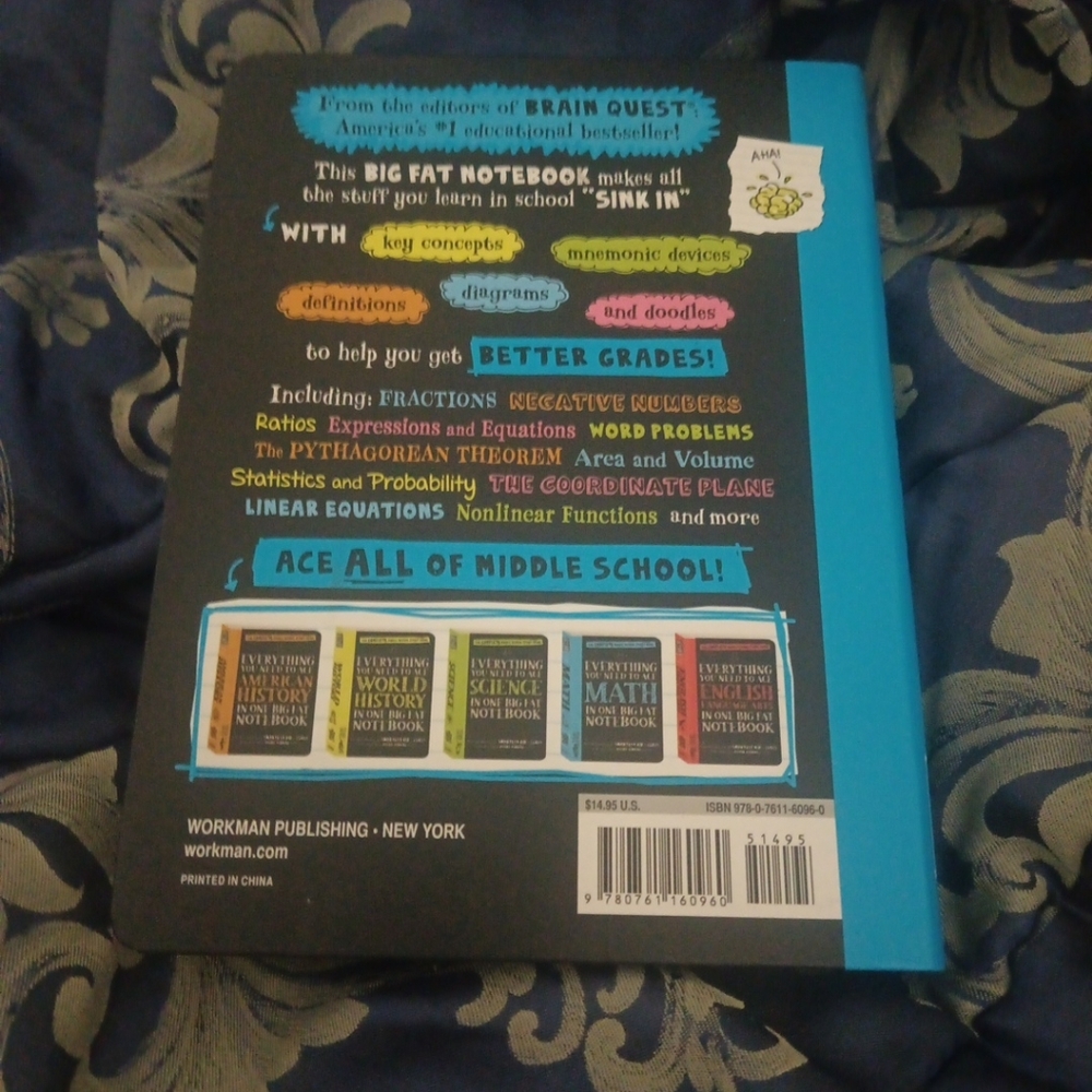 Black and Blue Math Notebook - Picture 3 of 7